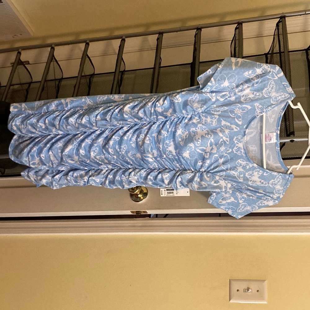 Blue w/ butterfly print